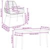vidaXL Ensemble &agrave; manger jardin coussins 5pcs marron poly rotin verre