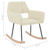 vidaXL Chaise &agrave; bascule Cr&egrave;me Tissu