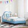 vidaXL Cadre de lit avec t&ecirc;te de lit Bleu 80 x 160 cm PU