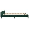 vidaXL Cadre de lit sans matelas vert fonc&eacute; velours
