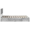 vidaXL Lit de Rangement Gris b&eacute;ton 135 x 190 cm Bois d'ing&eacute;nierie
