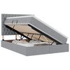 vidaXL Lit avec rangement et matelas Gris clair 140 x 190 cm Polyester