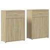 vidaXL Buffets 2 pcs ch&ecirc;ne sonoma 60x30x84 cm bois d'ing&eacute;nierie