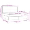 vidaXL Sommier &agrave; lattes de lit matelas LED Gris clair 160x200 cm Tissu