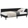vidaXL Cadre de lit d'angle avec matelas 2 pcs Noir Velours