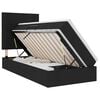 vidaXL Lit avec rangement et matelas Noir 100 x 200 cm Polyester