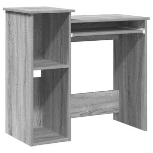 vidaXL Bureau avec &eacute;tag&egrave;res sonoma gris 84x40x78 cm bois d'ing&eacute;nierie