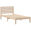 vidaXL Cadre de lit avec t&ecirc;te de lit Marron 75 x 190 cm Pin massif