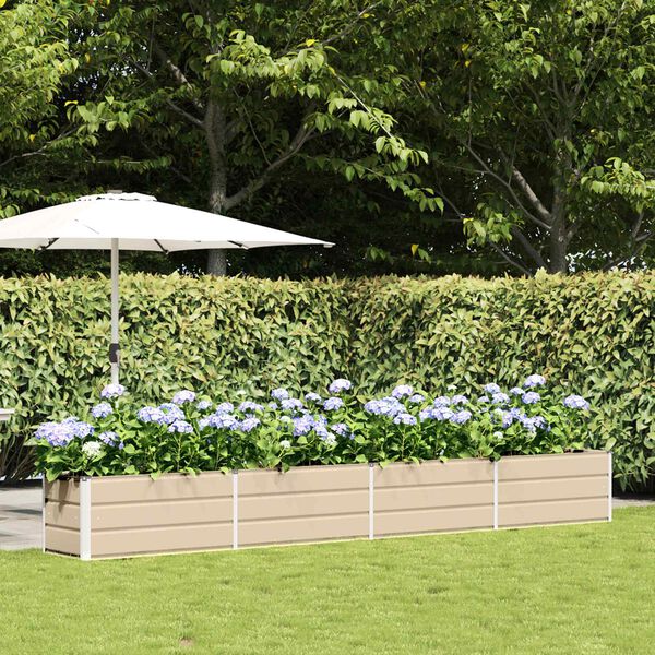 vidaXL Jardini&egrave;re Ivoire 480 x 50 x 45 cm Acier galvanis&eacute;