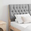 vidaXL T&ecirc;te de lit capitonn&eacute;e Gris clair 140 cm Pin massif