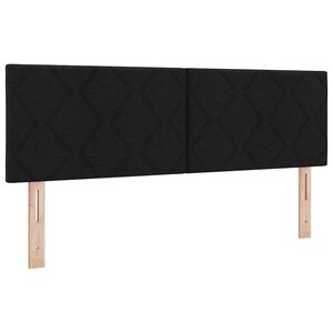 vidaXL T&ecirc;te de lit avec t&ecirc;te de lit Noir 160 cm Cuir synth&eacute;tique