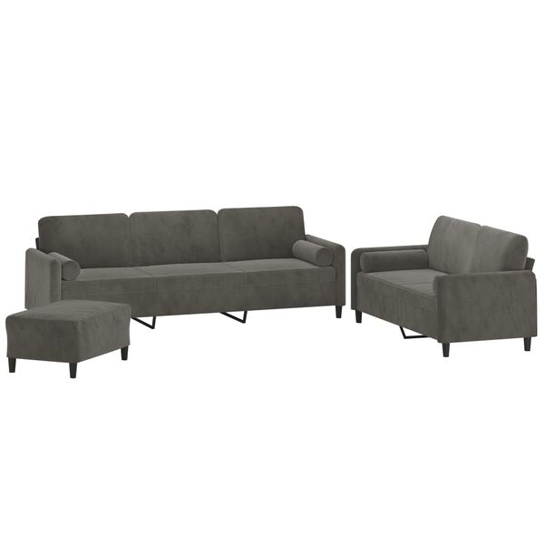 vidaXL Ensemble de canap&eacute;s 3 pcs coussins d&eacute;coratifs et coussins