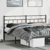 vidaXL T&ecirc;te de lit de remplacement m&eacute;tal noir 180 cm