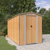 vidaXL Abri de jardin Marron clair 192x440x223 cm Acier galvanis&eacute;