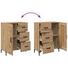 vidaXL Haut Armoire avec tiroir Ch&ecirc;ne artisanal 69,5 x 34 x 180 cm