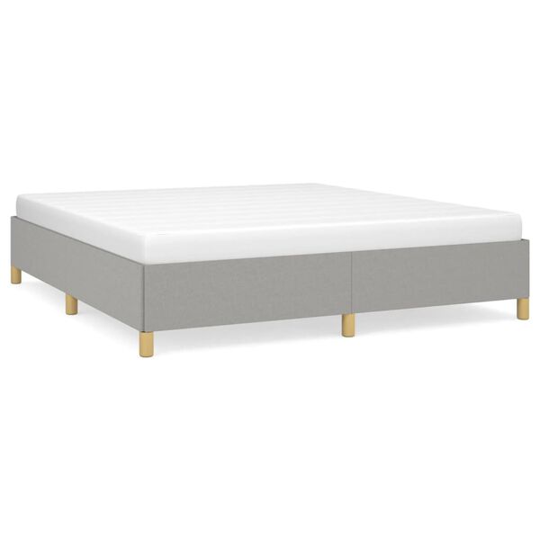 vidaXL Cadre de lit sans matelas gris clair 160x200 cm tissu