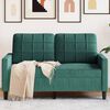 vidaXL Canap&eacute; &agrave; 2 places Vert fonc&eacute; 120 cm Velours