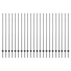 vidaXL Poteau de cl&ocirc;ture ench&acirc;ss&eacute; 22 pi&egrave;ces Gris 200 cm