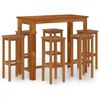 vidaXL Ensemble de bar de jardin 7 pcs bois d'acacia solide
