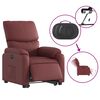 vidaXL Fauteuil inclinable &eacute;lectrique rouge bordeaux similicuir