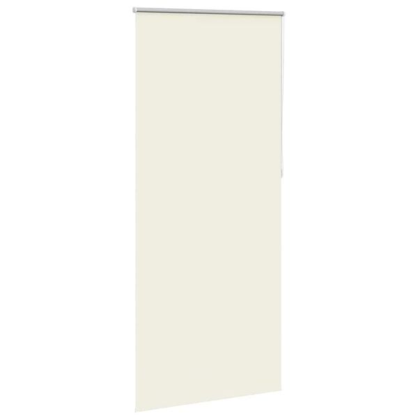 vidaXL Store enrouleur occultant 124,4 x 230 cm, largeur du tissu 120 cm, blanc cass&eacute;