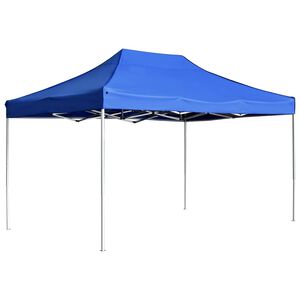 vidaXL Tente de r&eacute;ception pliable Aluminium 4,5x3 m Bleu