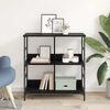 vidaXL &Eacute;tag&egrave;re Ch&ecirc;ne noir 78.5 x 33 x 82 cm Bois d'ing&eacute;nierie