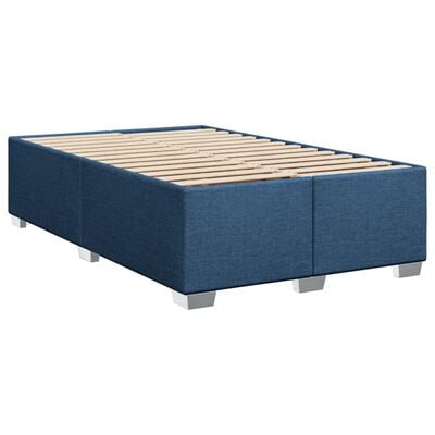 vidaXL Sommier à lattes de lit avec matelas Bleu 90x190 cm Tissu