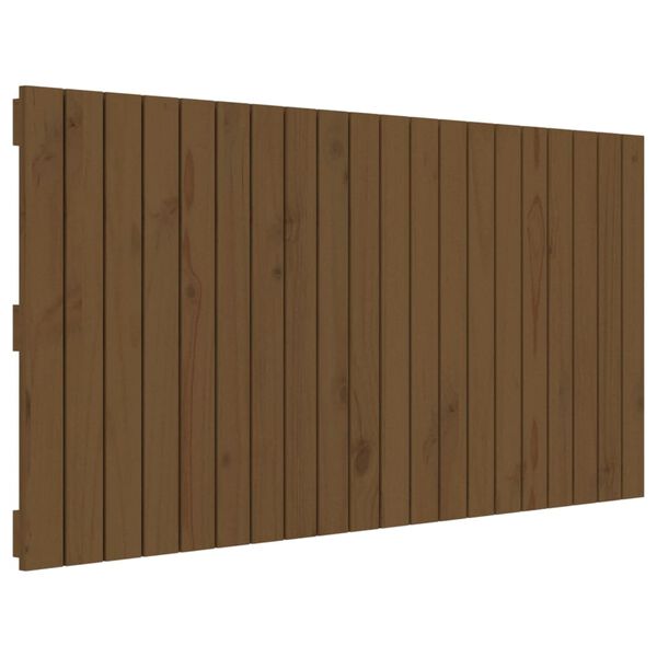 vidaXL T&ecirc;te de lit murale Marron miel 127,5x3x60 cm Bois massif de pin