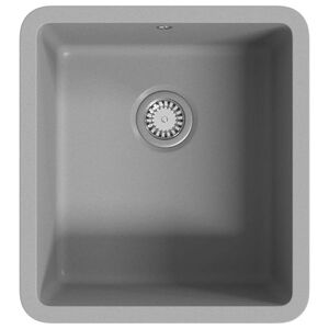 vidaXL &Eacute;vier de cuisine en granit Bac unique Gris