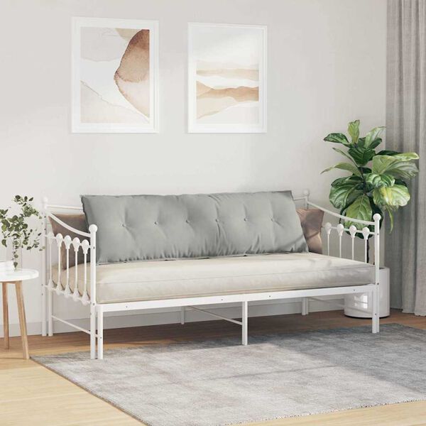 vidaXL Coussin de Dos Gris clair 160 x 50 cm Tissu en microfibre