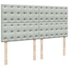 vidaXL Sommier &agrave; lattes de lit et matelas Gris clair 180x200cm Velours