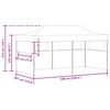 vidaXL Tente de r&eacute;ception pliable avec parois 3x6 m anthracite