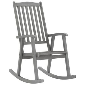 vidaXL Chaise &agrave; bascule gris bois d'acacia massif