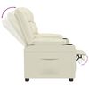 vidaXL Fauteuil inclinable Cr&egrave;me Similicuir