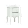 vidaXL Table de chevet Blanc 43x32x65 cm MDF