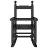 vidaXL Chaise &agrave; bascule enfants noir bois de peuplier massif