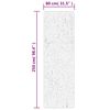 vidaXL Tapis shaggy &agrave; poils longs moderne cr&egrave;me et noir 80x250 cm
