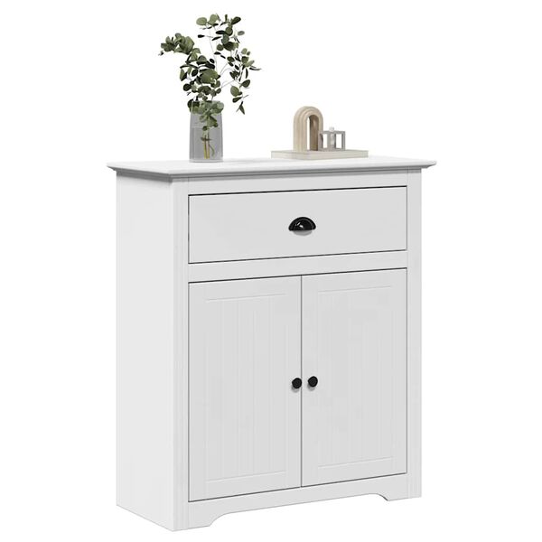 vidaXL Armoire de couloir BODO blanc 80x35x90 cm