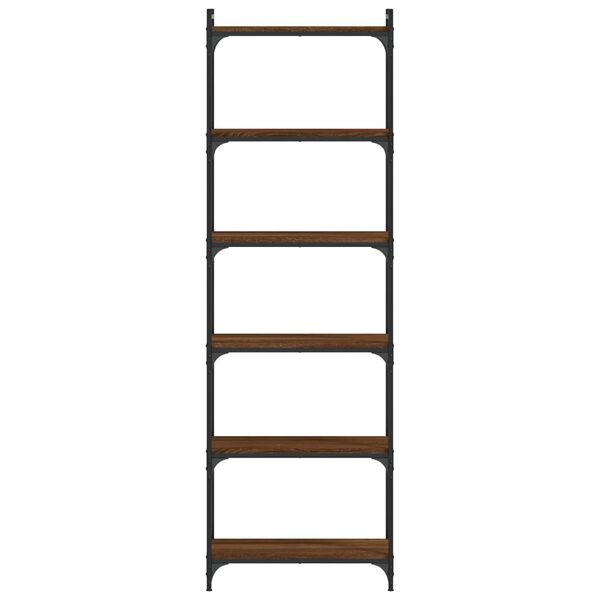 vidaXL Biblioth&egrave;que 6 niveaux ch&ecirc;ne marron 60x30x188cm bois ing&eacute;nierie