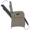 vidaXL Ensemble &agrave; manger de jardin 5 pcs coussins gris r&eacute;sine tress&eacute;e