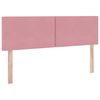 vidaXL Lit avec rangement et LED avec LED Rose 140 x 200 cm Velours