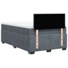 vidaXL Sommier &agrave; lattes de lit et matelas gris fonc&eacute; 120x190cm velours