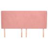 vidaXL T&ecirc;te de lit avec oreilles Rose 203x23x118/128 cm Velours