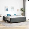 vidaXL Cadre de lit avec matelas Gris fonc&eacute; 180 x 200 cm tissu