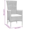 vidaXL Ensemble de salle &agrave; manger pour jardin avec coussin 5 pcs Gris
