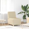 vidaXL Canap&eacute; modulaire sans accoudoirs Cr&egrave;me 55 cm Tissu