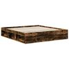 vidaXL Cadre de lit Ch&ecirc;ne fum&eacute; 180 x 200 cm Pin massif