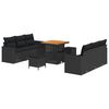 vidaXL Ensemble de canap&eacute; de jardin avec coussin 9 pcs Noir