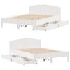 vidaXL Cadre de lit sans matelas blanc 150x200 cm bois de pin massif